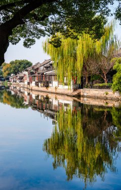 Xitang, Çin - 12 Aralık 2023: Kışın Tarihi Köy, Hdr Image