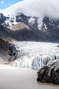 Skaftafellsjokull Buzulu, Güney İzlanda, HDR Görüntü
