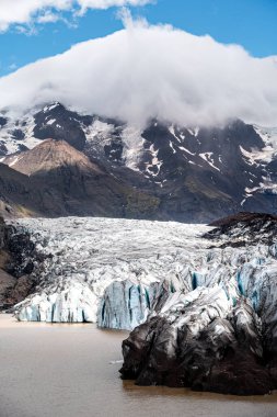 Skaftafellsjokull Buzulu, Güney İzlanda, HDR Görüntü