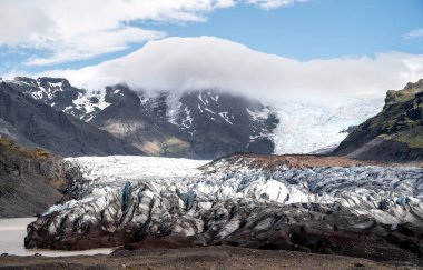 Skaftafellsjokull Buzulu, Güney İzlanda, HDR Görüntü