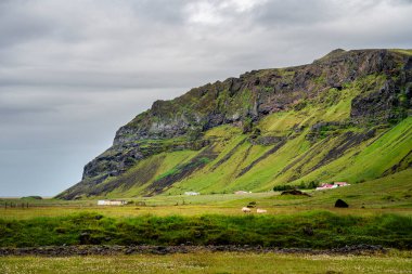 Eyjafjallajokull yakınlarındaki İzlanda Güney Sahili manzarası, HDR Görüntü