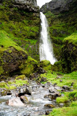 Eyjafjallajokull yakınlarındaki İzlanda Güney Sahili manzarası, HDR Görüntü