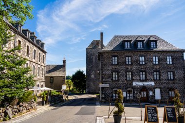 Yazın Aubrac manzarası, Aveyron, Fransa