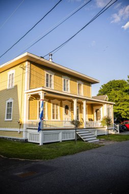 Kamouraska, Quebec, Canada - July 3 2024 : Historical riverside town in summertime clipart