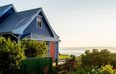 Kamouraska, Quebec, Kanada - 3 Temmuz 2024: Yaz mevsiminde tarihi nehir kenti