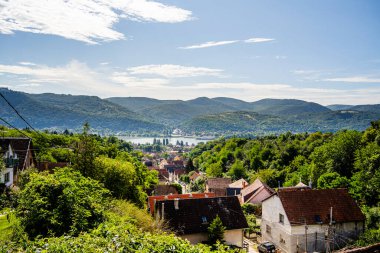 Nagymaros-Visegrad, Picturesque Area on the Danube Bend, Hungary clipart