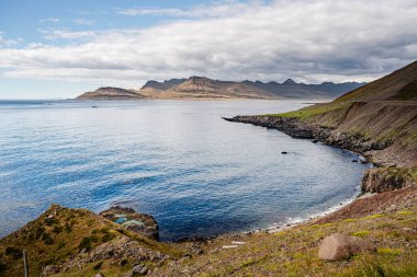 İzlanda 'daki Doğu Fiyortlarının Manzaraları, HDR Görüntü