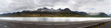 Scenic view of East Fjords Landscapes at Iceland, HDR Image clipart