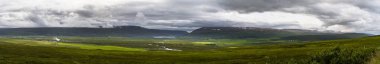 Scenic view of Godafoss waterfall, Central Iceland, HDR Image clipart