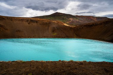 Myvatn Gölü yakınlarındaki Kuzey İzlanda manzarası