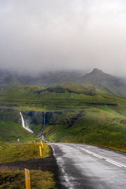 Grundarfjordur 'un yukarıdan görünüşü, Snaefellsnes Yarımadası, İzlanda
