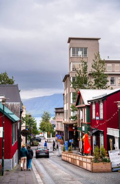 Reykjavik, Iceland - July 28, 2024: Beautiful view of historical city with colorful buildings  clipart