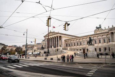 Viyana, Avusturya - Aralık 12024: Noel zamanı tarihi merkez