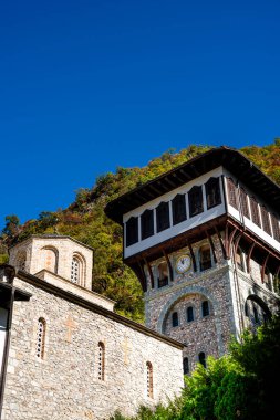 St John Bigorski Manastırı, Makedonya - 23 Ekim 2024: Sonbaharda dini eser