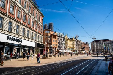 Zagreb, Croatia - September 07, 2024: Historical city center at autumn, HDR image clipart