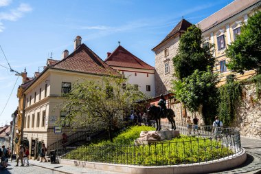 Zagreb, Croatia - September 07, 2024: Historical city center at autumn, HDR image clipart