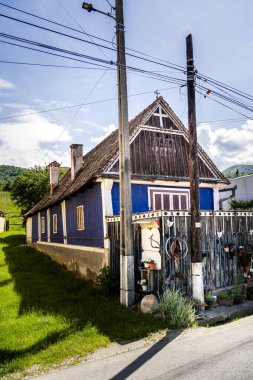 Sibiel, Romania - April 23, 2024 : Picturesque village in springtime clipart