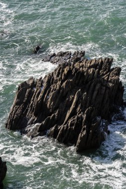 Pointe Saint Mathieu, Fransa - 15 Şubat 2024: Brittany 'nin ucundaki tarihi simgeler