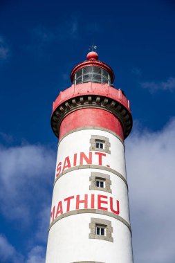 Pointe Saint Mathieu, Fransa - 15 Şubat 2024: Brittany 'nin ucundaki tarihi simgeler