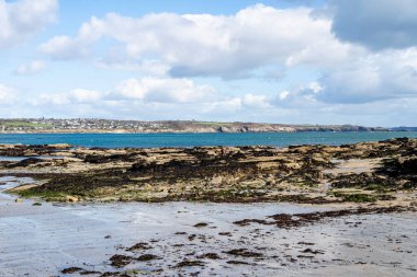 Pointe Saint Mathieu, Fransa - 15 Şubat 2024: Brittany 'nin ucundaki tarihi simgeler