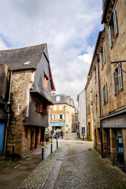 Landerneau, France - February 15, 2024 : Historical center in wintertime, HDR Image clipart