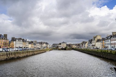 Landerneau, Fransa - 15 Şubat 2024: Kışın tarihi merkez, HDR Image
