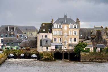 Landerneau, France - February 15 2024 : Historical center in wintertime, HDR Image clipart