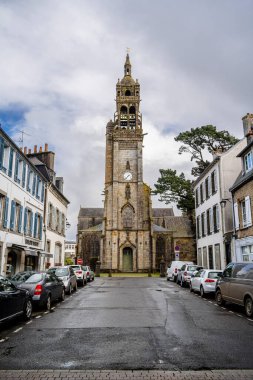 Landerneau, Fransa - 15 Şubat 2024: Kışın tarihi merkez, HDR Image