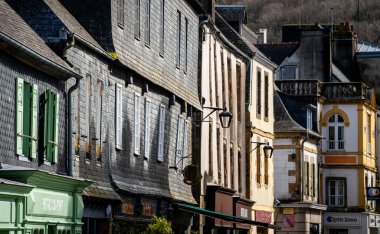 Landerneau, Fransa - 15 Şubat 2024: Kışın tarihi merkez, HDR Image