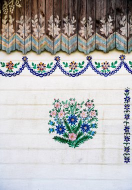 Zalipie, Polonya - 31 Haziran 2024: Güneşli havalarda resim köyü, HDR Görüntü