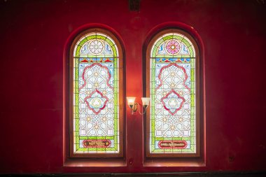 Krakow, Polonya - 13 Mayıs 2024: Krakow 'daki Tempel Sinagogu' nun İçi