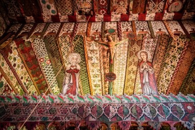 Debno, Polonya - Ağustos 2024: St. Michael Archangel Kilisesi, HDR Görüntü