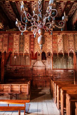 Debno, Polonya - Ağustos 2024: St. Michael Archangel Kilisesi, HDR Görüntü
