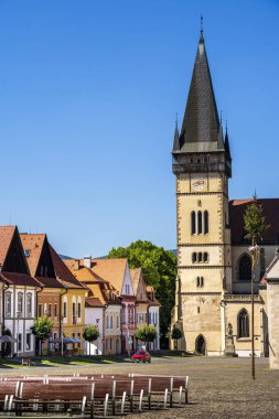 BARDEJOV, SLOVAKIA - May 27, 2024: Scenic view of old city during sunny weather clipart