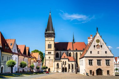 BARDEJOV, SLOVAKIA - May 27, 2024: Scenic view of old city during sunny weather clipart