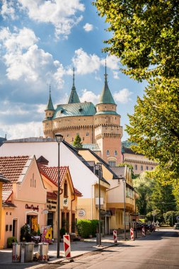 Bojnice, Slovakya - 15 Ağustos 2024: Resimli Şato, HDR Görüntü