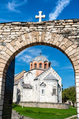 Krallığın yakınlarındaki Sırp Ortodoks Manastırı Studenica manzarası