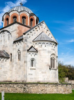 Krallığın yakınlarındaki Sırp Ortodoks Manastırı Studenica manzarası