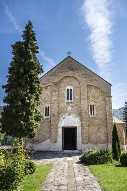 Krallığın yakınlarındaki Sırp Ortodoks Manastırı Studenica manzarası