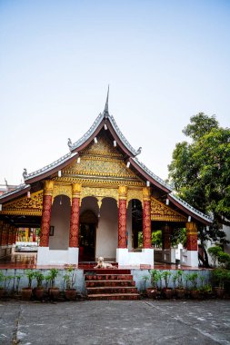 Luang Prabang, Laos - 25 Ocak 2025: Tarihi Merkez Simgeleri, HDR Resmi