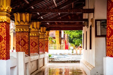 Luang Prabang, Laos - 25 Ocak 2025: Tarihi Merkez Simgeleri, HDR Resmi