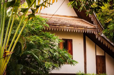 Luang Prabang, Laos - 25 Ocak 2025: Tarihi Merkez Simgeleri, HDR Resmi