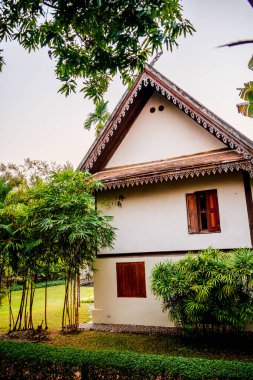 Luang Prabang, Laos - 25 Ocak 2025: Tarihi Merkez Simgeleri, HDR Resmi