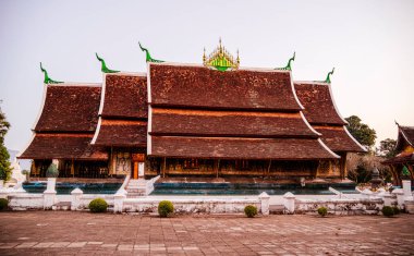 Luang Prabang, Laos - 25 Ocak 2025: Tarihi Merkez Simgeleri, HDR Resmi