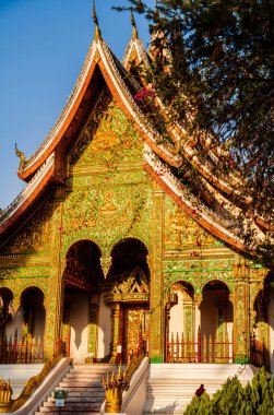 Luang Prabang, Laos - 25 Ocak 2025: Güneşli havada Kraliyet Sarayı, HDR Görüntü