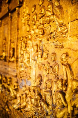 Luang Prabang, Laos - 25 Ocak 2025 Wat Mai Suwannaphumaham Tapınağı