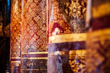 Luang Prabang, Laos - 25 Ocak 2025 Wat Mai Suwannaphumaham Tapınağı