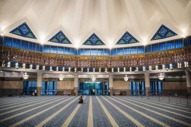 Kuala Lumpur, Malezya 'daki Ulusal Cami' nin İçi