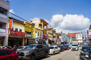 Bentong, Malezya - 6 Şubat 2025: Güneşli havada tarihi merkez, HDR Görüntü