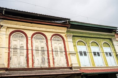Kuala Terengganu, Malezya - 5 Şubat 2025: Bulutlu havada tarihi merkez, HDR Görüntü